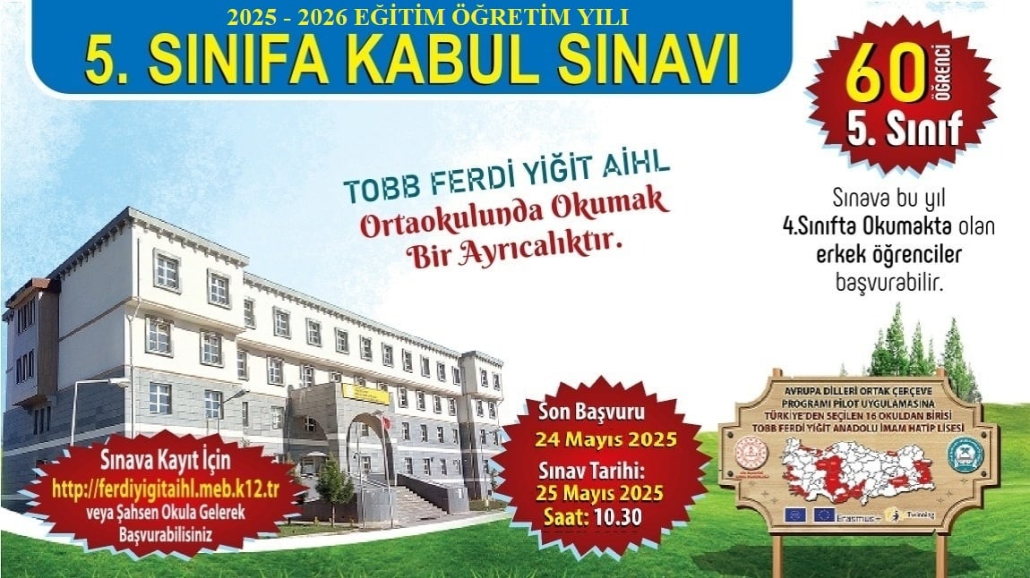 ORTAOKUL 5. SINIFLAR KABUL SINAVI
